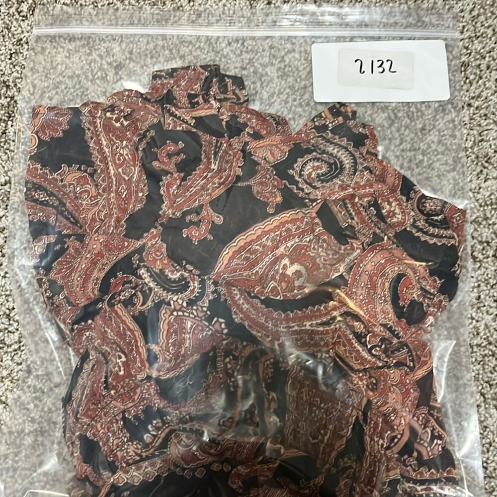 DRESS FORUM Women's Rustic Paisley Ruffled Halter Dress Size S - Picture 8 of 8
